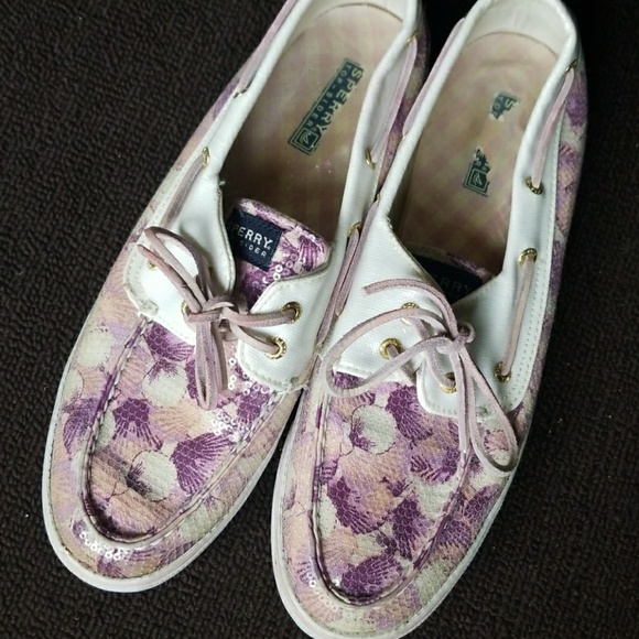 Sperry Shoes - Sequined Floral Sperry Shoes